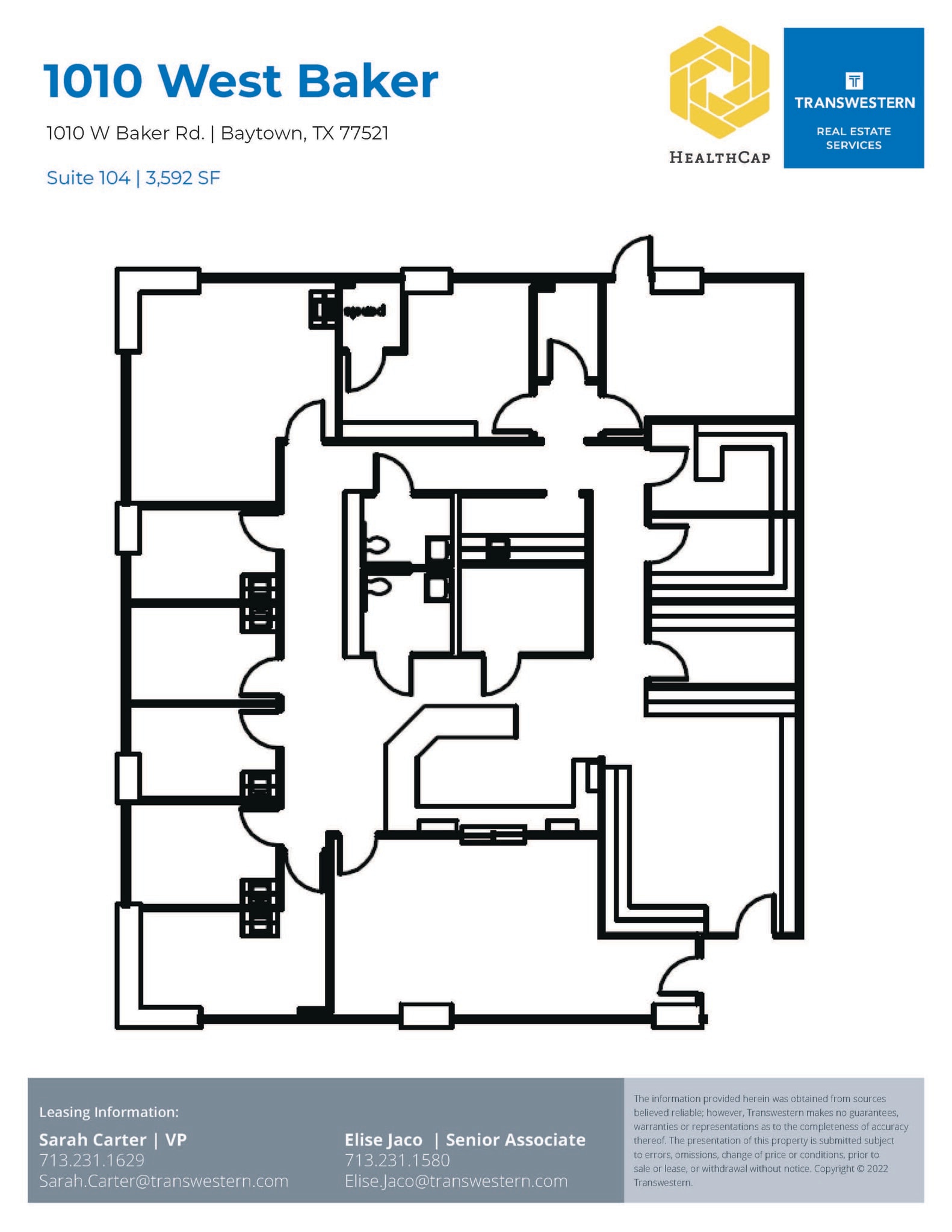 1010 W Baker Rd, Baytown, TX for lease Floor Plan- Image 1 of 2