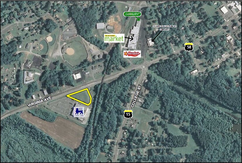 1013 Virginia Ave, Clarksville, VA for sale - Aerial - Image 3 of 3