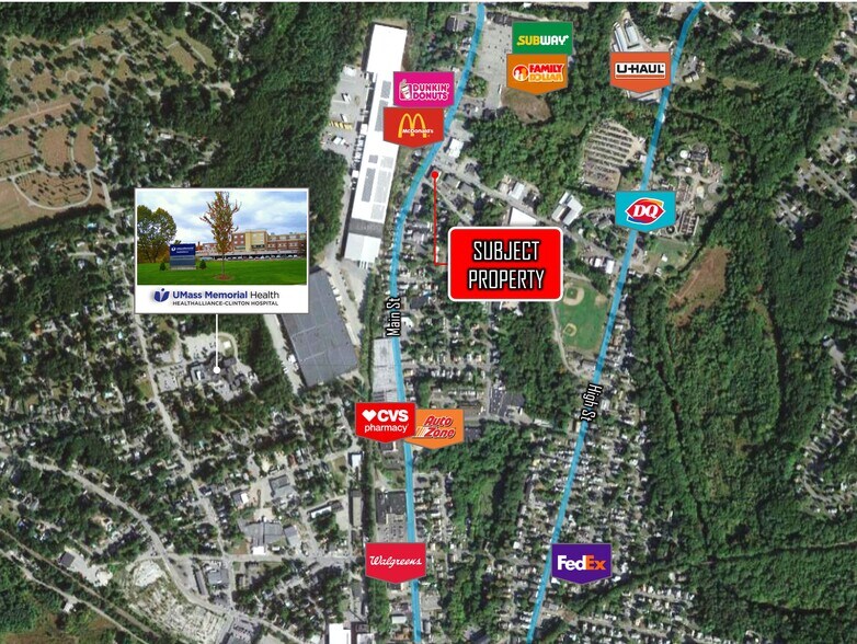 1031 Main St, Clinton, MA à vendre - Aérien - Image 3 de 5