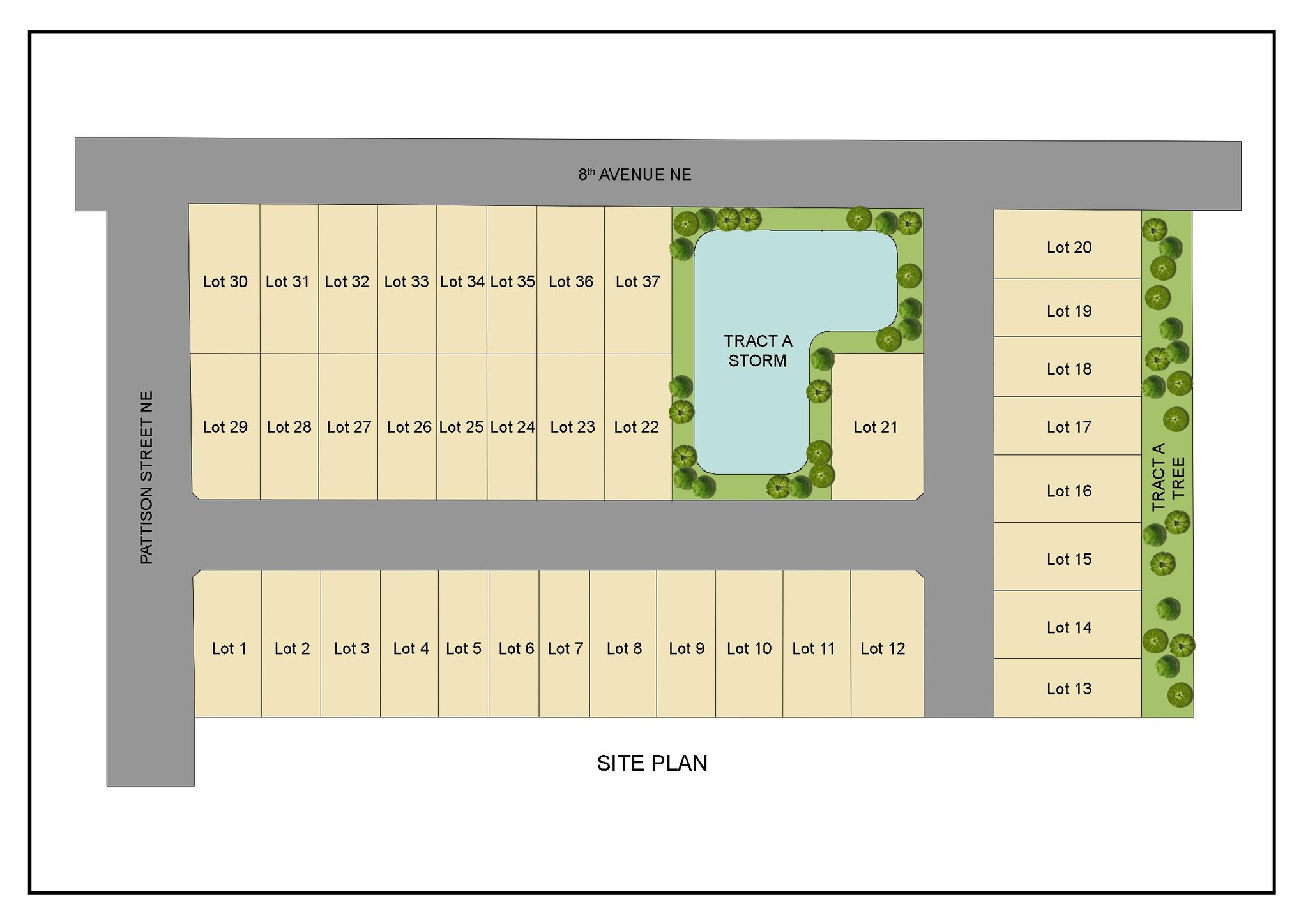 604 Pattison St NE, Olympia, WA à vendre Plan cadastral- Image 1 de 1