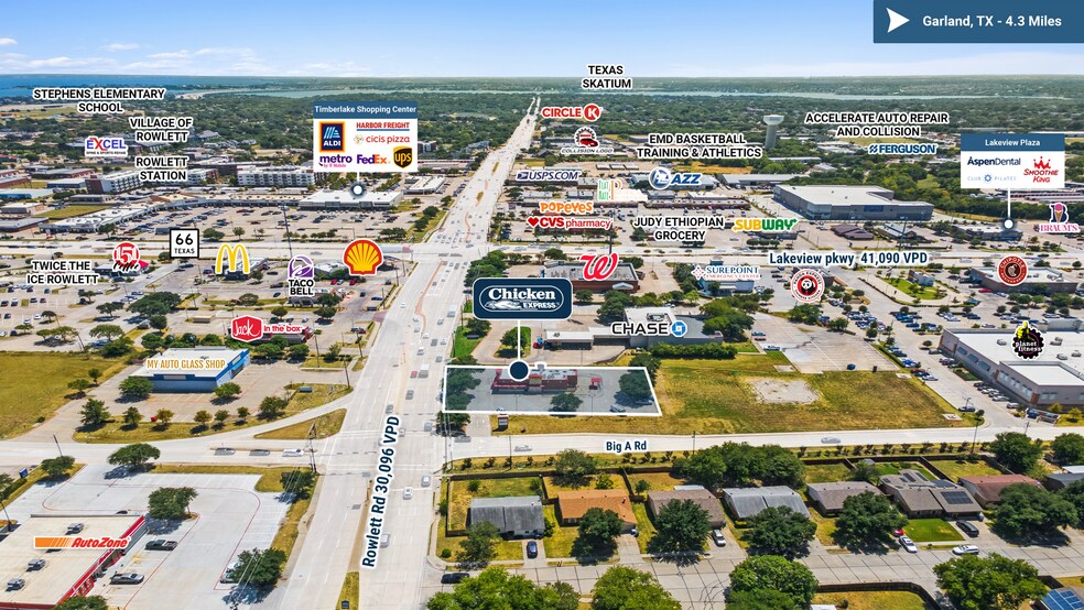 5501 Rowlett Rd, Rowlett, TX à vendre - Photo du bâtiment - Image 3 de 5