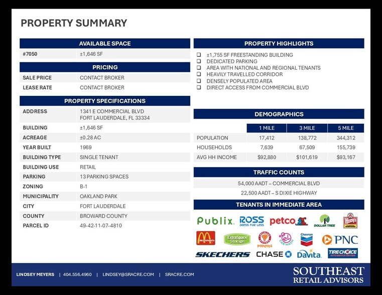 1341 E Commercial Blvd, Fort Lauderdale, FL à louer - Photo du bâtiment - Image 2 de 6