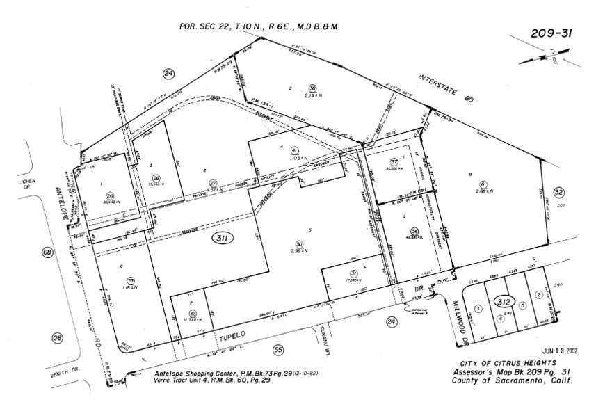 6456 Tupelo Dr, Citrus Heights, CA for lease - Plat Map - Image 2 of 6