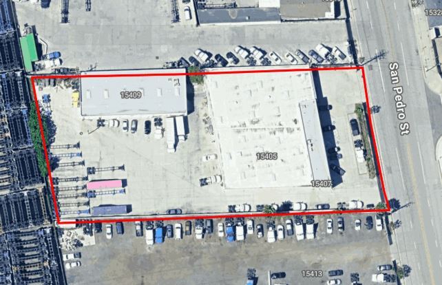 15401-15405 S San Pedro St, Gardena, CA for lease - Aerial - Image 1 of 3