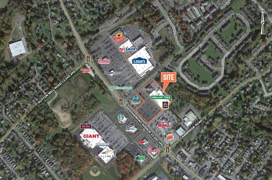 4801-4811 Edgemont Ave, Brookhaven, PA for lease - Aerial - Image 2 of 3