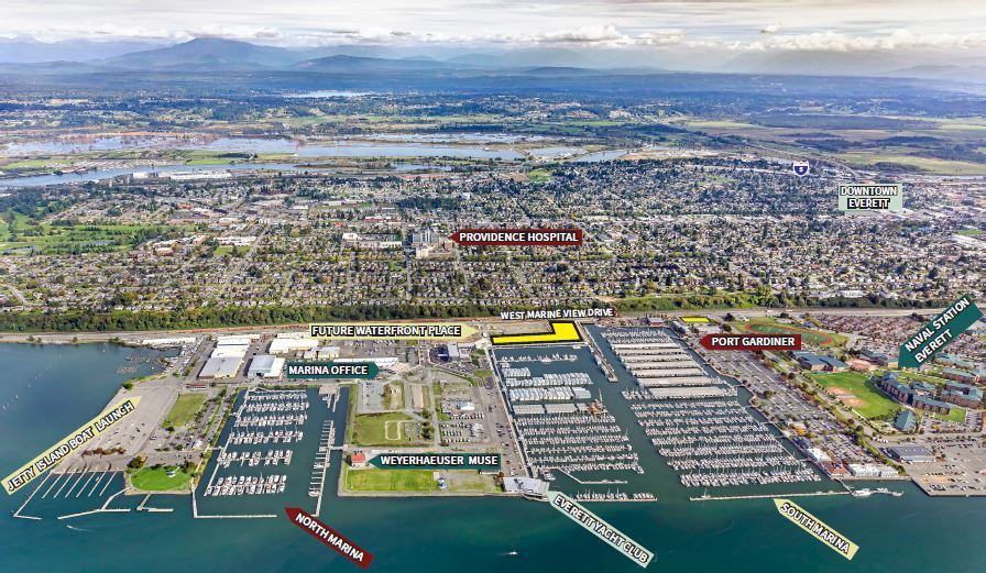 1520 W Marine View Dr, Everett, WA à louer - Aérien - Image 2 de 2