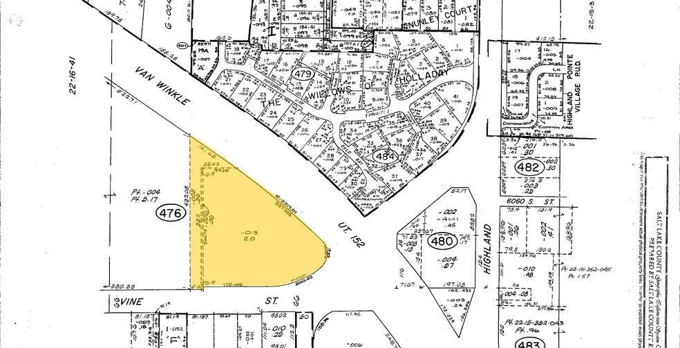 1935 E Vine St, Salt Lake City, UT à louer - Plan cadastral - Image 2 de 15