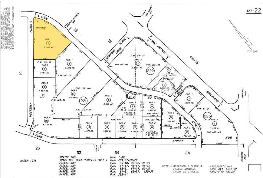1601 Dove St, Newport Beach, CA for lease - Plat Map - Image 2 of 18