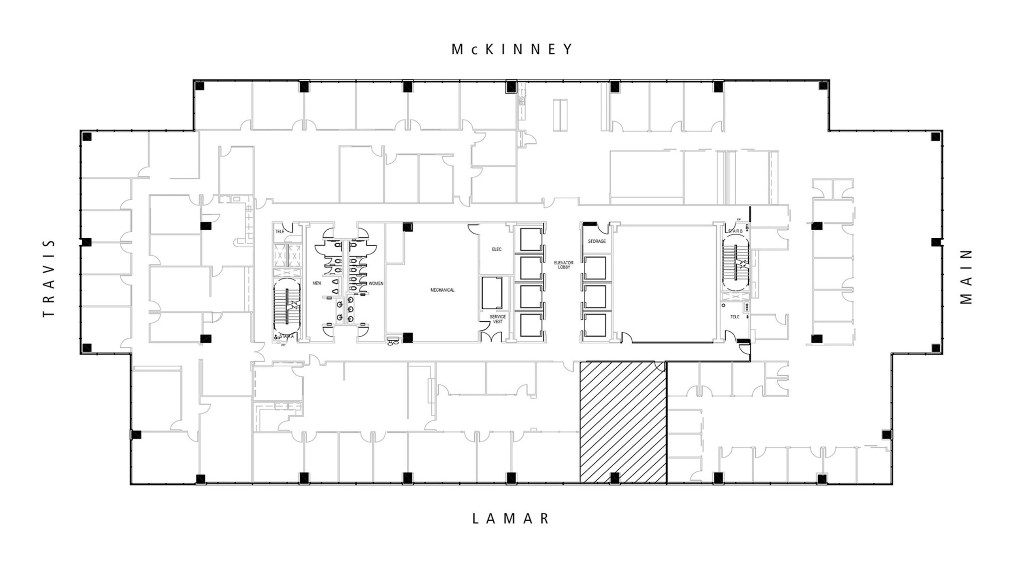 1000 Main St, Houston, TX à louer Plan d’étage- Image 1 de 1