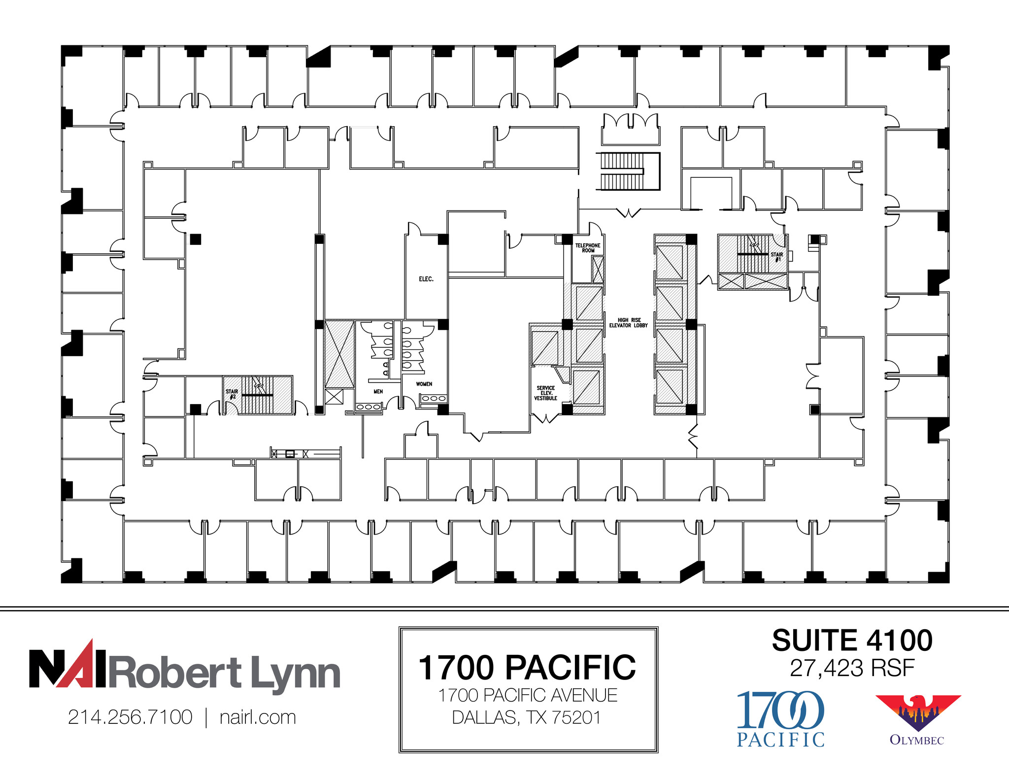 1700 Pacific Ave, Dallas, TX à louer Plan d  tage- Image 1 de 1