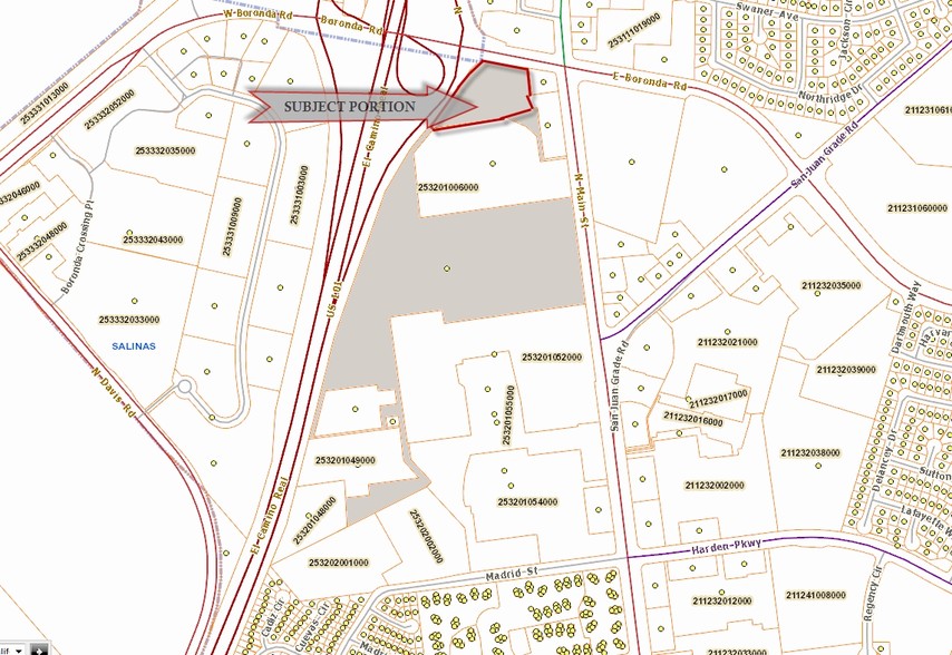 840-880 Northridge Shopping Ctr, Salinas, CA à vendre - Plan cadastral - Image 1 de 1