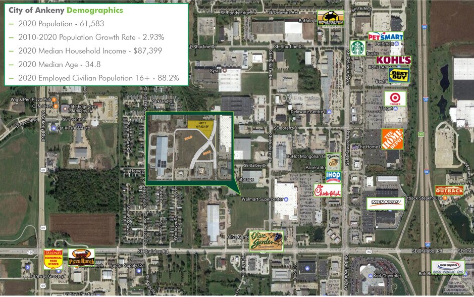 2502 & 2602 SE Hulsizer Road, Ankeny, IA à vendre - Aérien - Image 2 de 2