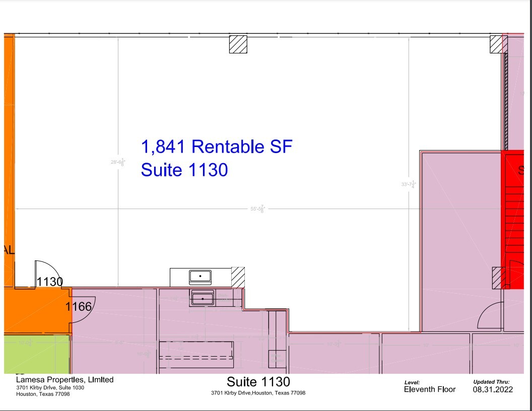 3701-3801 Kirby & 2401 Portsmouth, Houston, TX à louer Plan d  tage- Image 1 de 1