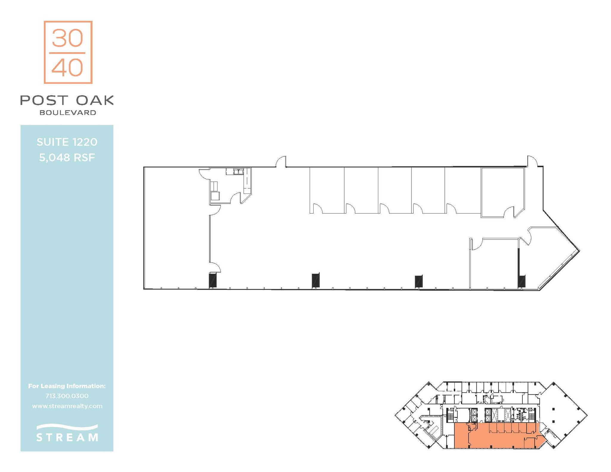 3040 Post Oak Blvd, Houston, TX à louer Plan d  tage- Image 1 de 2