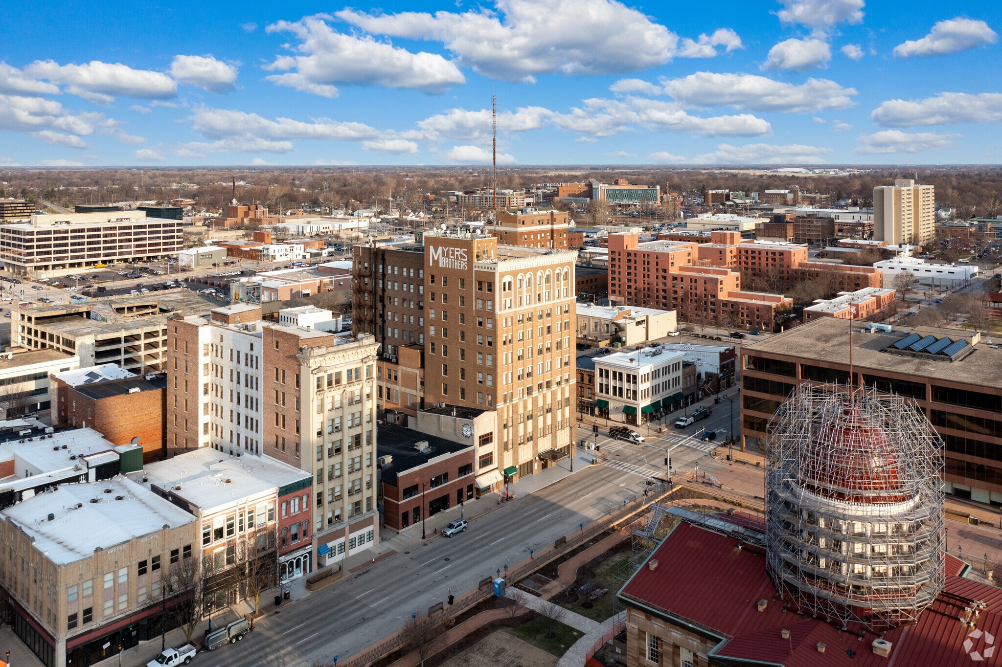1 W Old State Capitol Plz, Springfield, IL for lease Aerial- Image 1 of 4