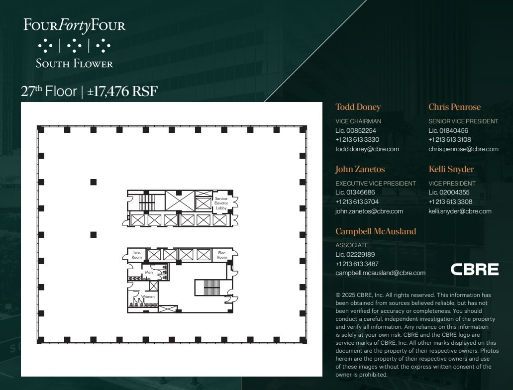 444 S Flower St, Los Angeles, CA à louer Plan d’étage- Image 1 de 1