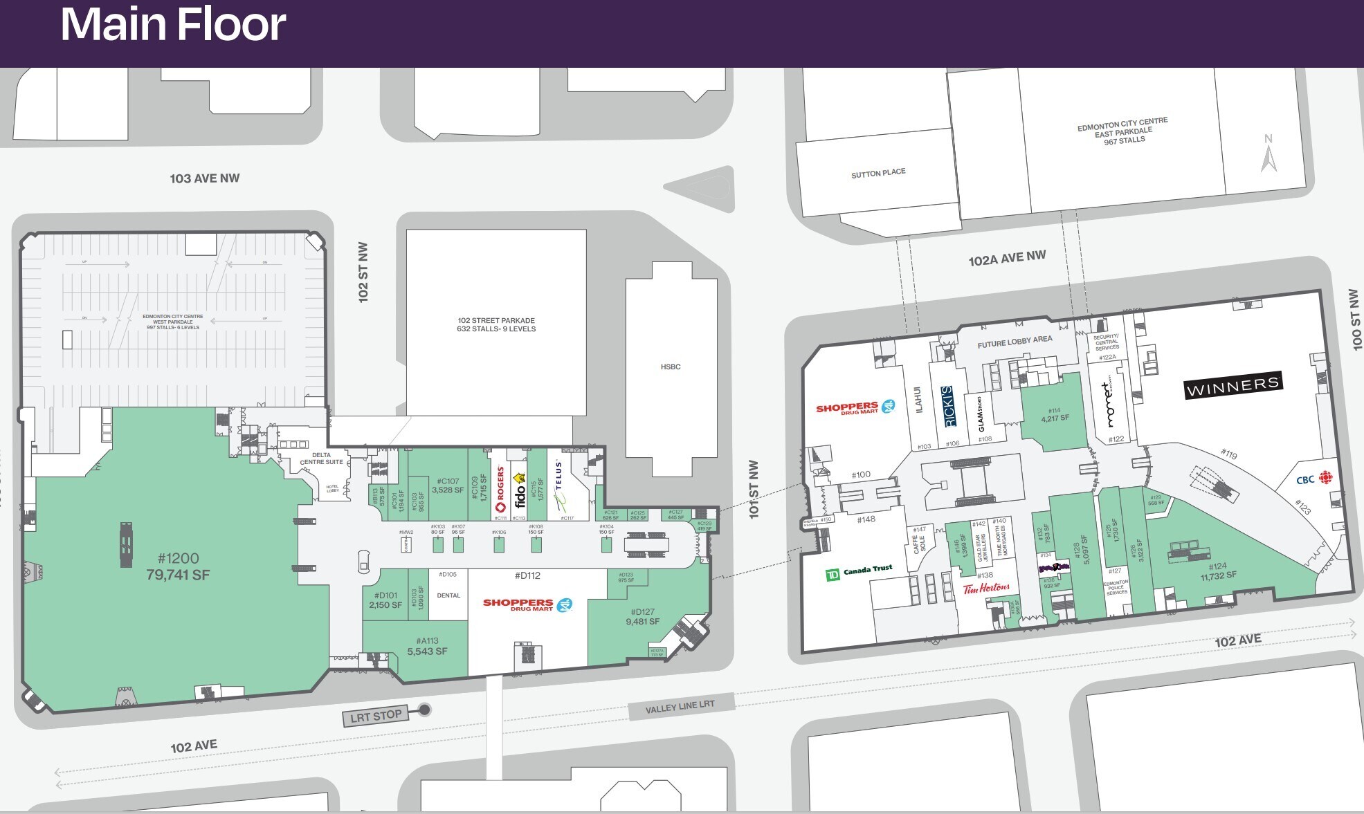 10205 101 St NW, Edmonton, AB for lease Floor Plan- Image 1 of 1