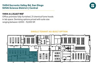 11555 Sorrento Valley Rd, San Diego, CA à louer Plan d’étage- Image 1 de 3