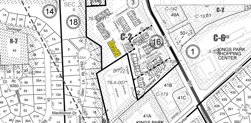 5210-5216 Lyngate Ct, Burke, VA à louer - Plan cadastral - Image 3 de 3