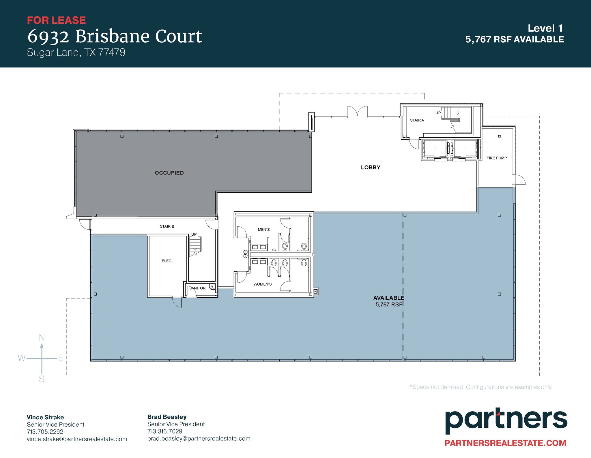 6932 Brisbane ct, Sugar Land, TX for lease Floor Plan- Image 1 of 2