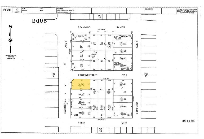 1032 S Western Ave, Los Angeles, CA à louer - Plan cadastral - Image 3 de 4