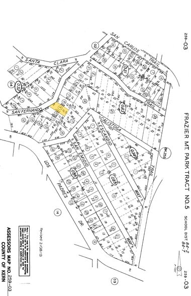 259-033-09-00-3 San Fernando Trail, Frazier Park, CA à vendre - Plan cadastral - Image 2 de 7