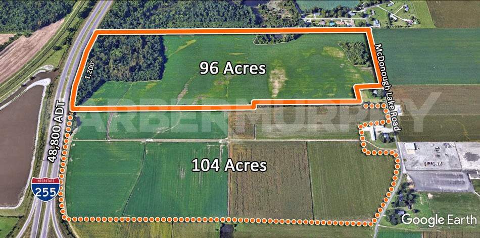 I-255 & McDonough Lake Rd, Collinsville, IL for sale - Aerial - Image 2 of 3