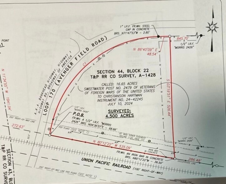 Avenger Field rd, Sweetwater, TX à vendre - Plan de site - Image 1 de 1