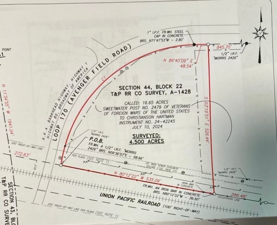 Avenger Field rd, Sweetwater, TX à vendre Plan de site- Image 1 de 2
