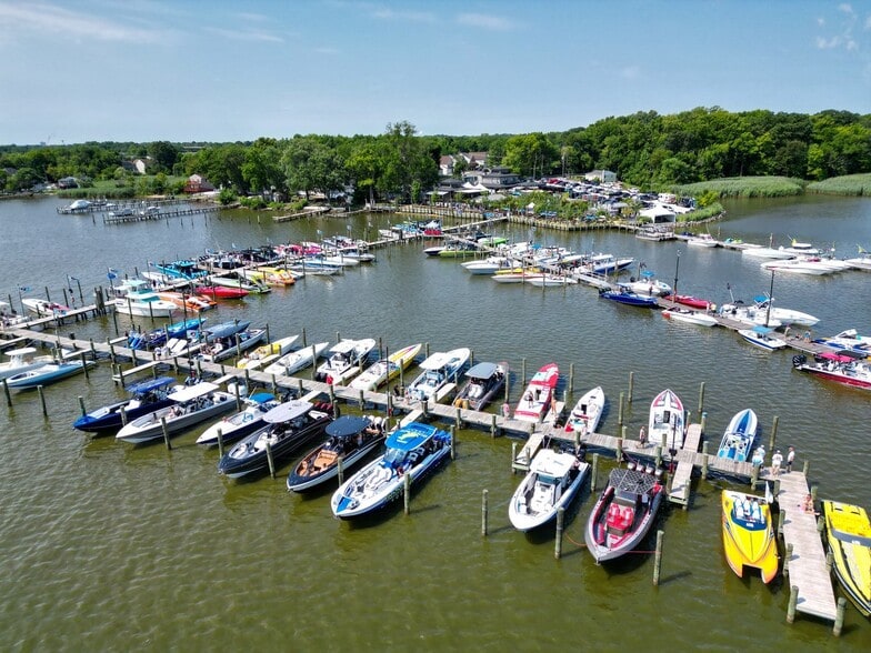 Largest Dock & Tiki Bar on the Chesapeake Bay, Baltimore, MD for sale - Aerial - Image 1 of 3