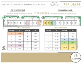 3853 E Craig Rd, North Las Vegas, NV à louer Plan de site- Image 2 de 5