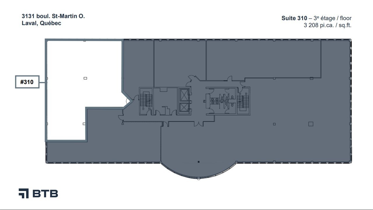 3131 Boul Saint-Martin O, Laval, QC à louer Plan d’étage- Image 1 de 1