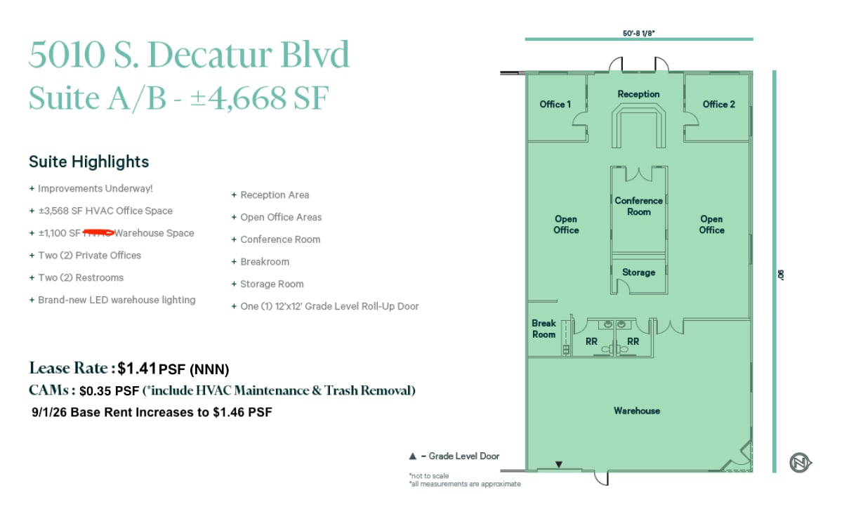 5010 S Decatur Blvd, Las Vegas, NV à louer Plan d’étage- Image 1 de 17