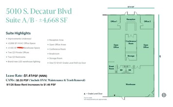 5010 S Decatur Blvd, Las Vegas, NV à louer Plan d’étage- Image 1 de 17