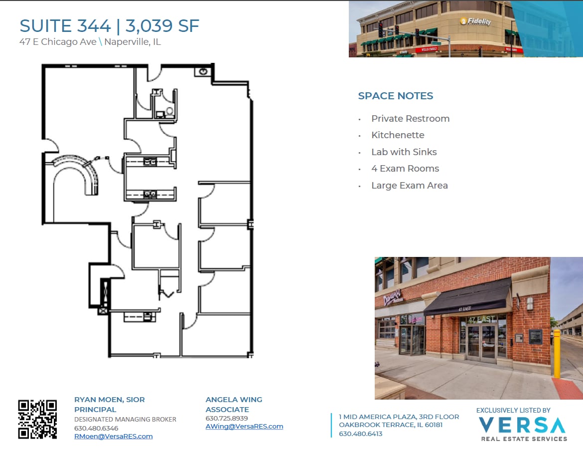 47 E Chicago Ave, Naperville, IL à louer Plan d’étage- Image 1 de 11