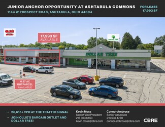Plus de détails pour 1144 W Prospect Rd, Ashtabula, OH - Commerce de détail à louer
