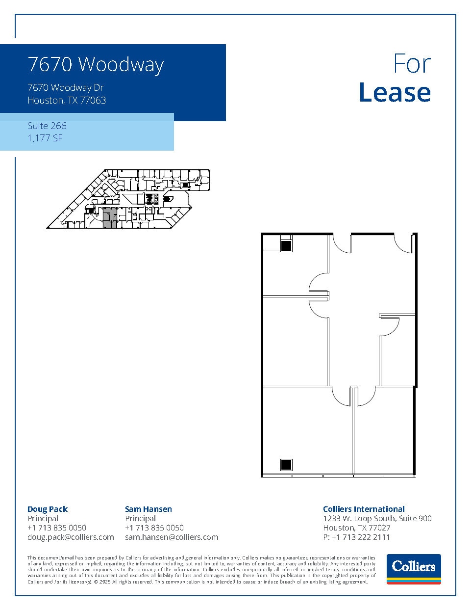 7670 Woodway Dr, Houston, TX for lease Floor Plan- Image 1 of 1