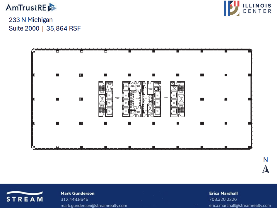 233 N Michigan Ave, Chicago, IL à louer Plan d  tage- Image 1 de 1