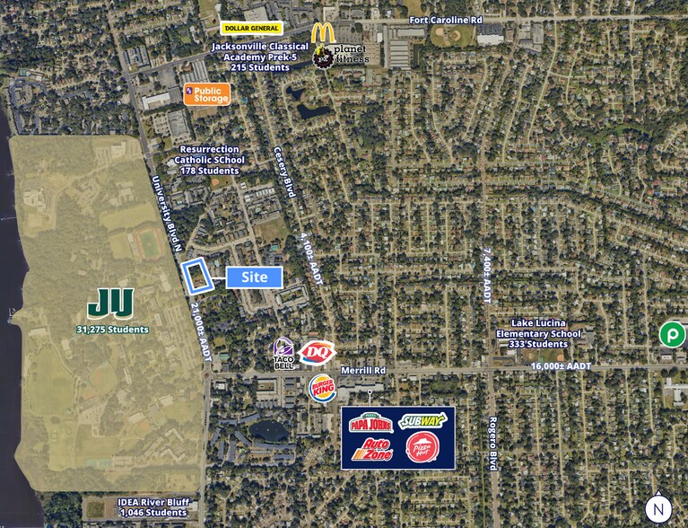 3105 University Blvd N, Jacksonville, FL à vendre - Photo du bâtiment - Image 2 de 2