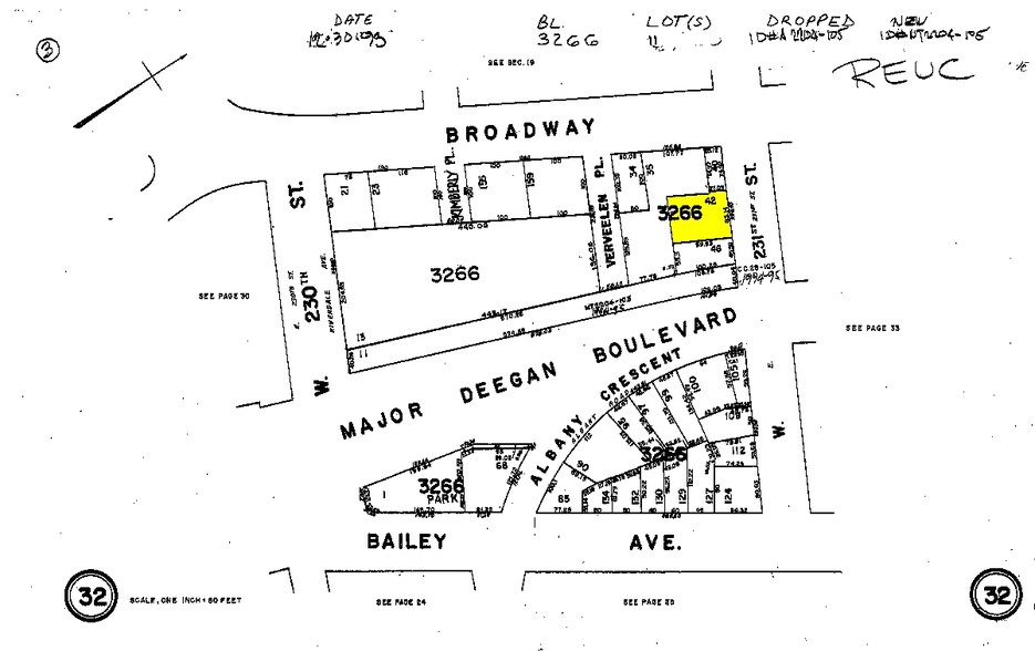 186-190 W 231st St, Bronx, NY for lease - Plat Map - Image 2 of 8