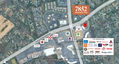 7852 Arboretum Dr, Charlotte, NC for lease Aerial- Image 2 of 3