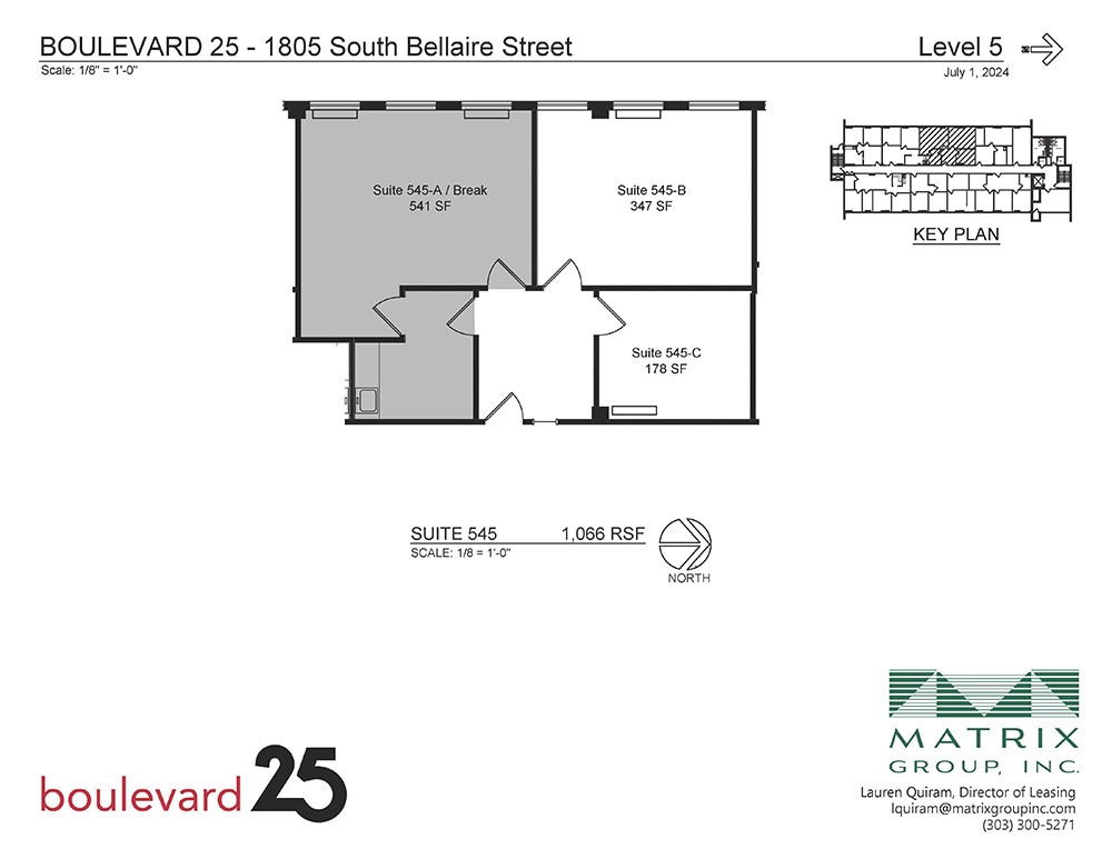 1805 S Bellaire St, Denver, CO à louer Plan d’étage- Image 1 de 1