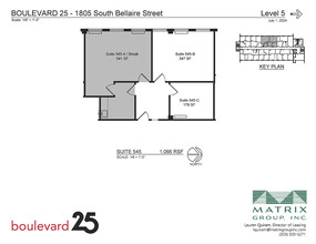 1805 S Bellaire St, Denver, CO à louer Plan d’étage- Image 2 de 2