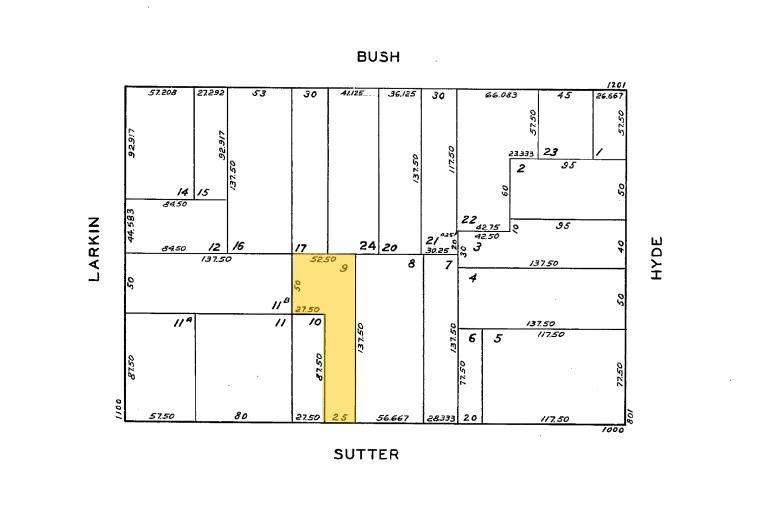 1054 Sutter St, San Francisco, CA for sale Plat Map- Image 1 of 1