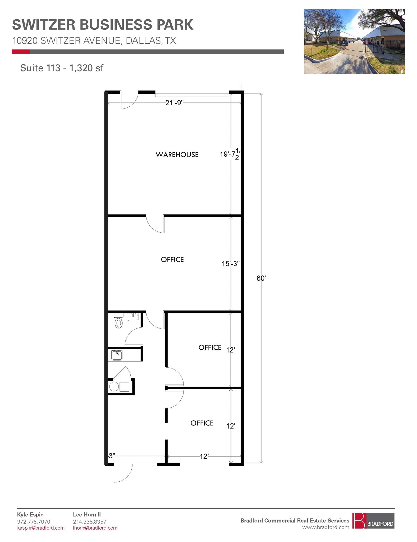 10930 Switzer Ave, Dallas, TX for lease Floor Plan- Image 1 of 2