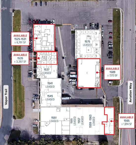 1525-1565 Vapor Trl, Colorado Springs, CO for lease - Site Plan - Image 2 of 4