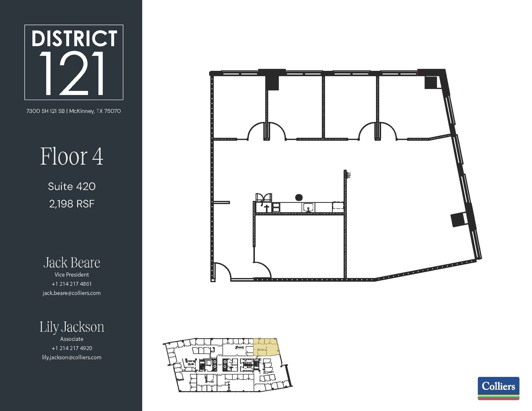 7300 SH 121 SB, McKinney, TX à louer Plan d’étage- Image 1 de 2
