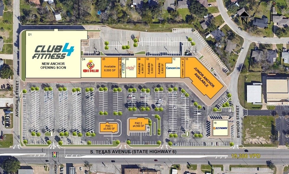 1901-2027 S Texas Ave, Bryan, TX for lease - Site Plan - Image 2 of 2