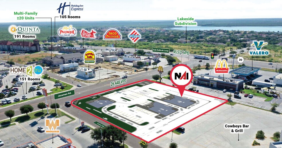 2511 Jacaman, Laredo, TX à louer - Aérien - Image 3 de 9