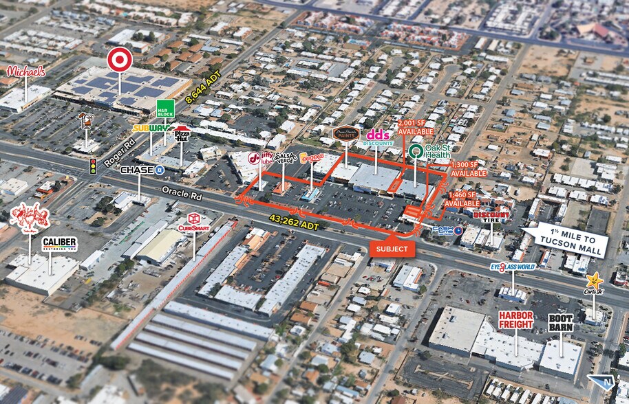 3820-3840 N Oracle Rd, Tucson, AZ à louer - Photo du bâtiment - Image 1 de 16